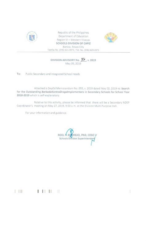capiz deped issuances|DepEd, Schools Division of Capiz, Western Visayas.